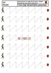 anasınıflar için düz çizgi çalışması